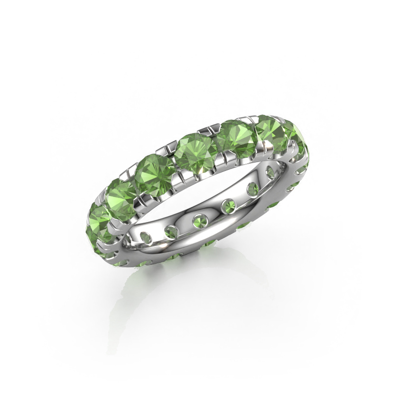 Bild von Vorsteckring Jackie 4.0 950 Platin Turmalin grün 4 mm