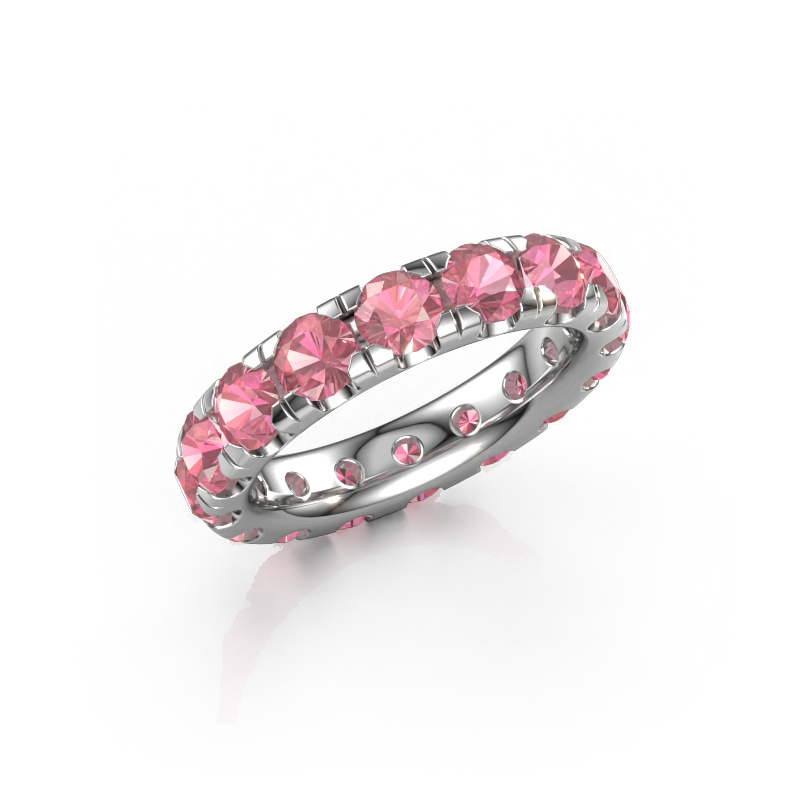 Image of Stackable ring Jackie 4.0 950 platinum Tourmaline pink 4 mm