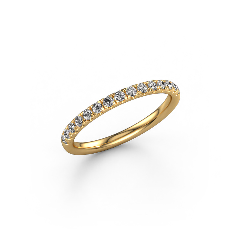 Image of Stackable ring Jackie Half 585 gold Diamond 0.30 crt