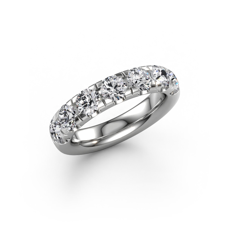Image of Stackable ring Jackie Half 950 platinum Diamond 2.10 crt