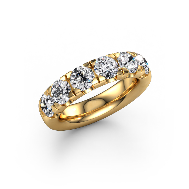 Image of Stackable ring Jackie Half 585 gold Lab-grown diamond 2.40 crt