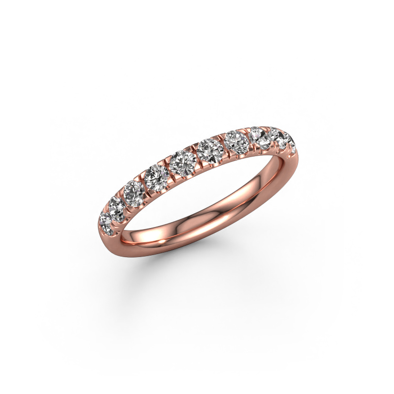 Image of Stackable ring Jackie Half 585 rose gold Lab grown diamond 0.55 crt