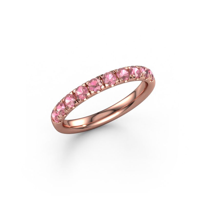 Image of Stackable ring Jackie Half 585 rose gold Tourmaline pink 2.4 mm