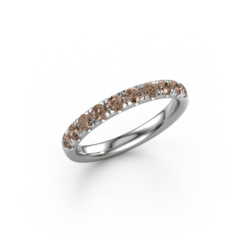Bild von Vorsteckring Jackie Half 585 Weißgold Braun Diamant 0.55 crt