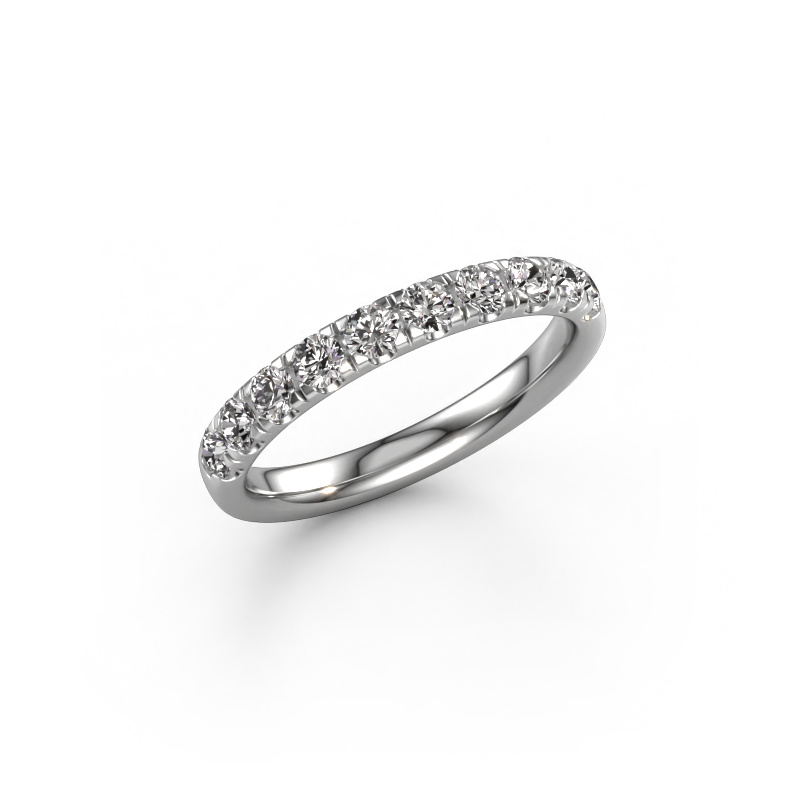 Image of Stackable ring Jackie Half 950 platinum Lab-grown diamond 0.55 crt