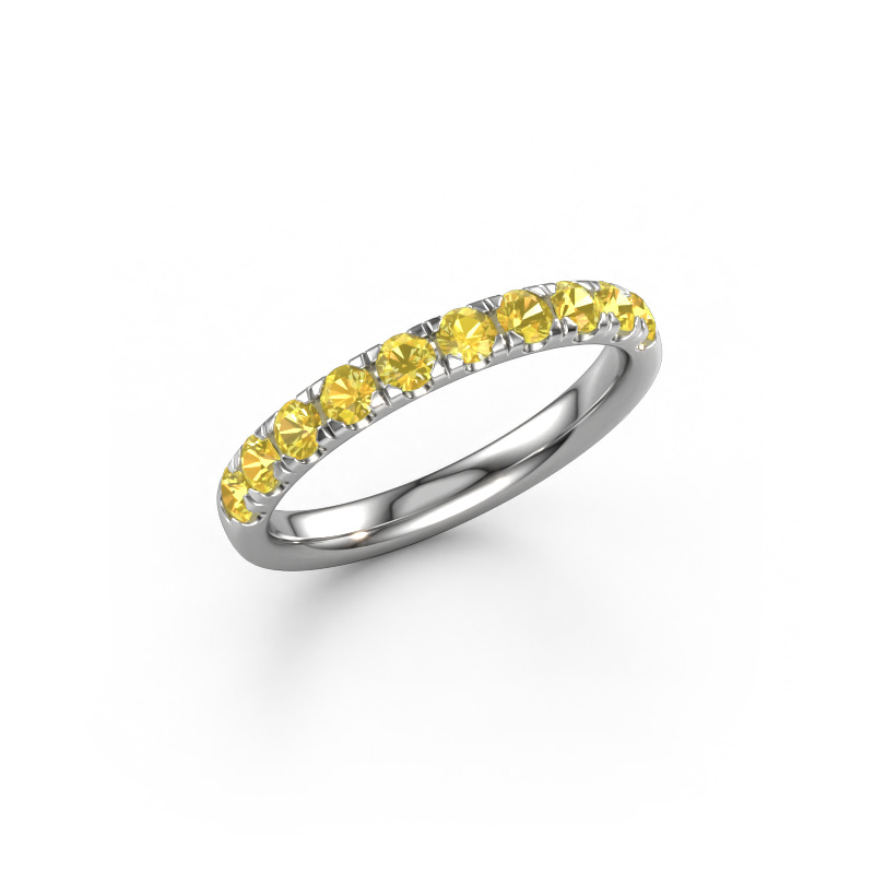Image de Bague superposable Jackie Half 950 platine Saphir jaune 2.4 mm