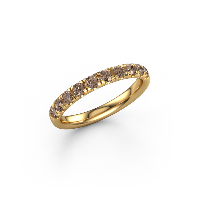 Image de Bague superposable Jackie Half 585 or jaune Diamant brun 0.55 crt