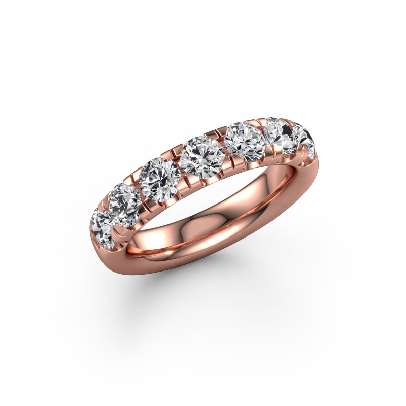 Image of Stackable ring Jackie Half 585 rose gold Diamond 1.75 crt