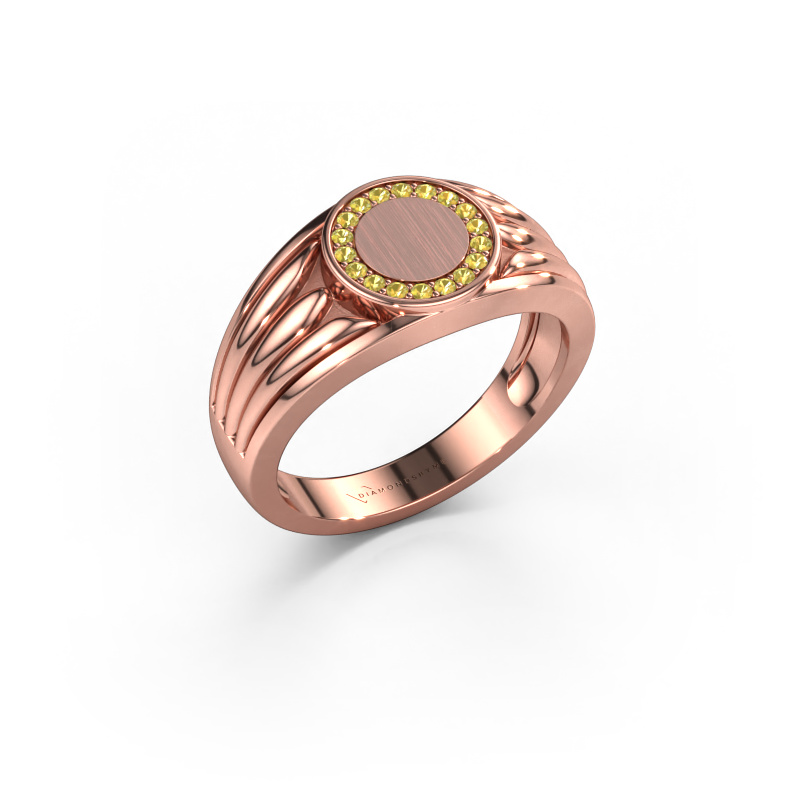 Bild von Pinky Ring Jacobus 585 Roségold Gelb Saphir 1.2 mm