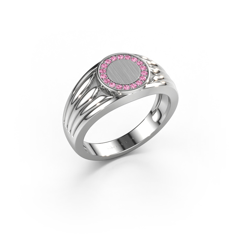 Image of Pinky ring Jacobus 585 white gold Pink sapphire 1.2 mm