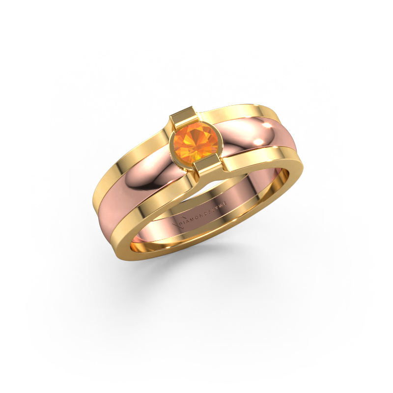 Image of Ring Jade 585 rose gold Citrin 4 mm