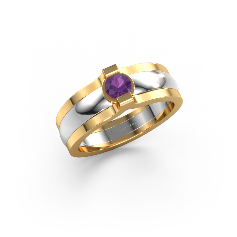 Image of Ring Jade 585 white gold Amethyst 4 mm