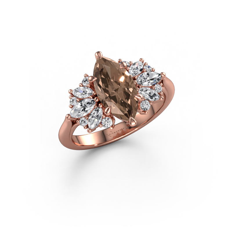 Image of Engagement ring Jaimie 585 rose gold Brown diamond 2.344 crt