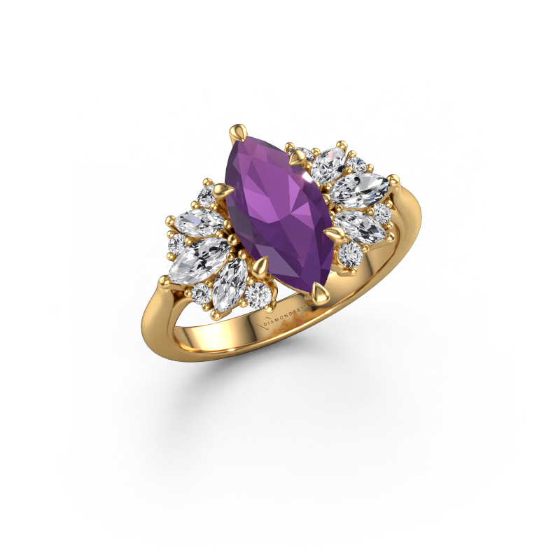 Bild von Verlobungsring Jaimie 585 Gold Amethyst 12x6 mm