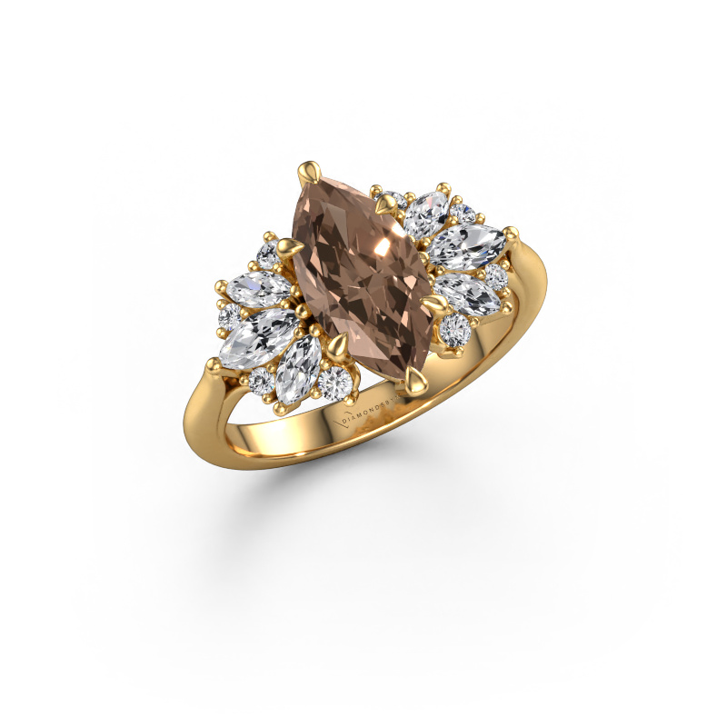 Image de Bague de fiançailles Jaimie 585 or jaune Diamant brun 2.344 crt