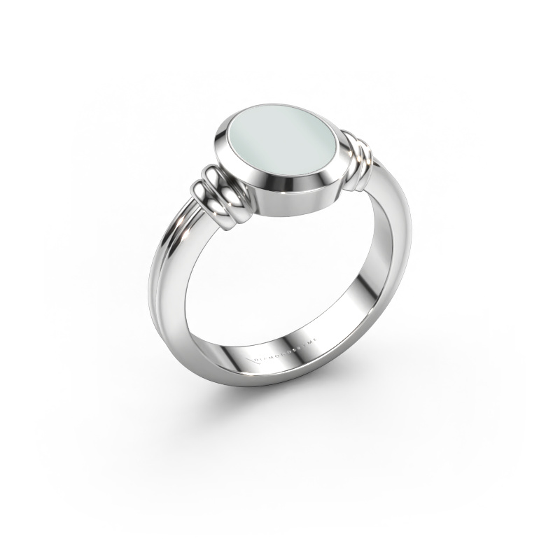 Image of Pinky ring Jake 1 950 platinum Green sardonyx 10x8 mm