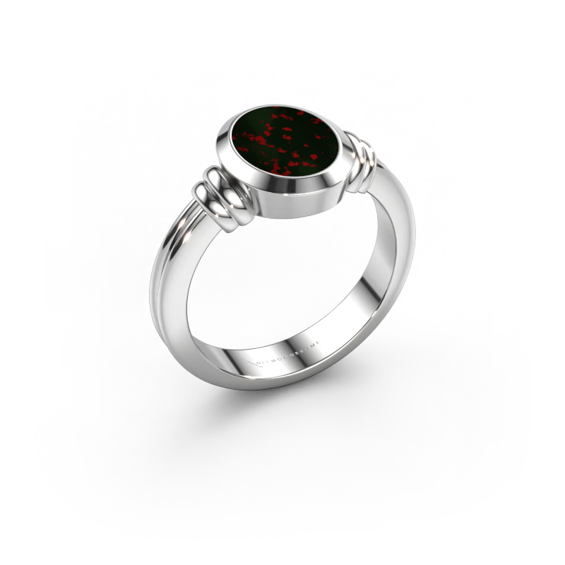 Image of Pinky ring Jake 1 950 platinum Bloodstone 10x8 mm