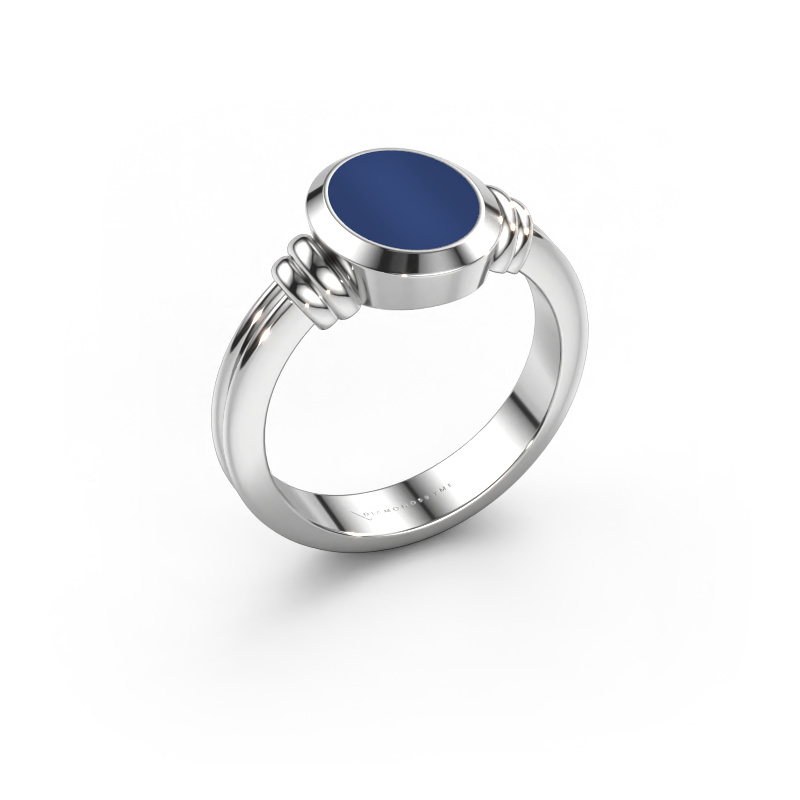 Bild von Pinky Ring Jake 1 950 Platin Lapislazuli 10x8 mm