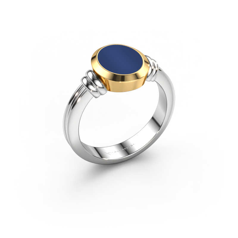 Image of Pinky ring Jake 1 585 white gold Lapis 10x8 mm