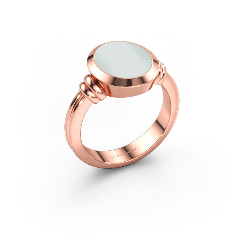 Bild av Signetring Jake 2 585 roséguld Grön sardonyx 12x10 mm