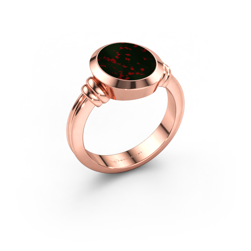Immagine di Anello chevalier Jake 2 585 oro rosa Eliotropio 12x10 mm