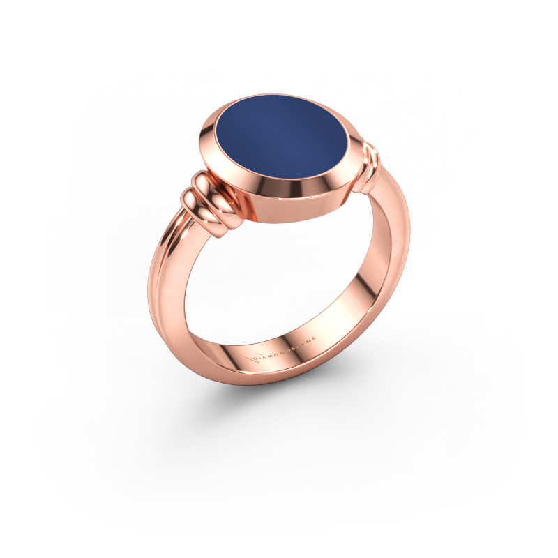 Bild av Signetring Jake 2 585 roséguld Lapis lazuli 12x10 mm