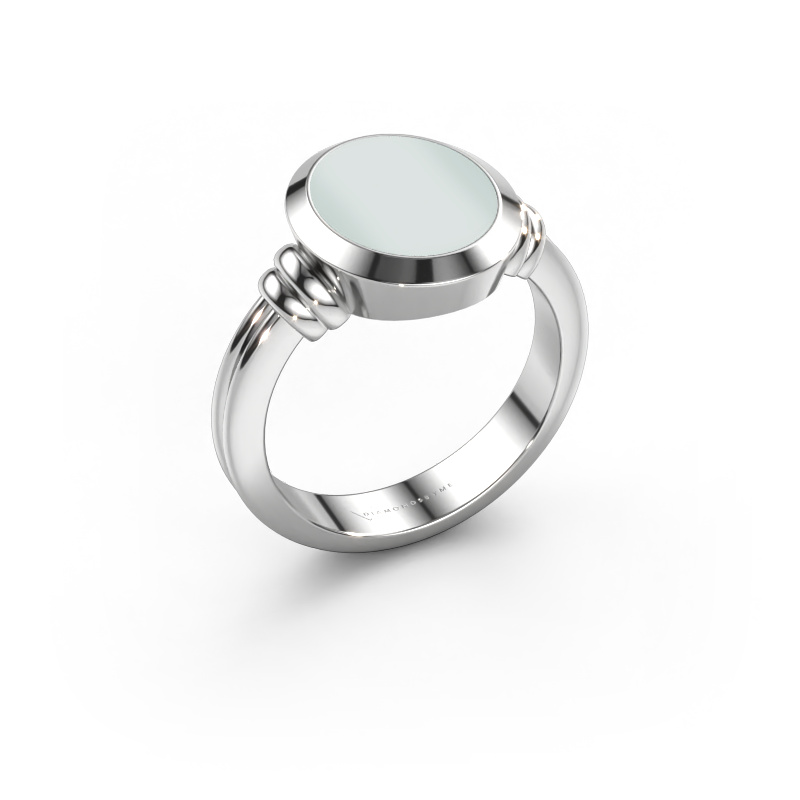 Image of Signet ring Jake 2 950 platinum Green sardonyx 12x10 mm