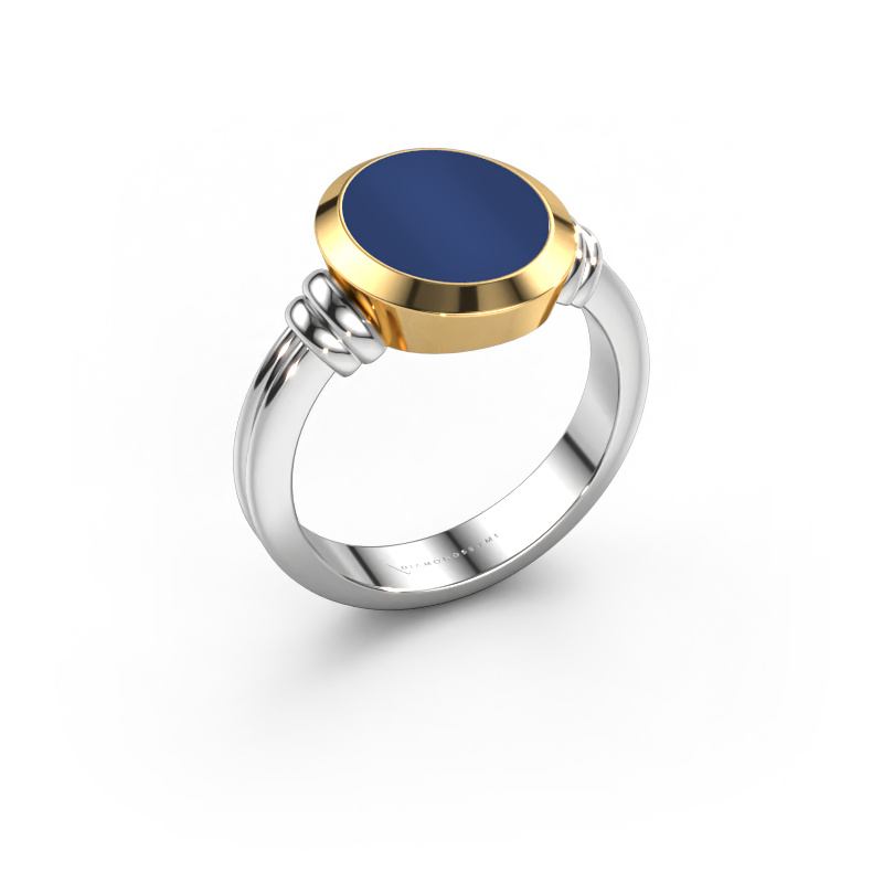 Bild von Siegelring Jake 2 585 Weißgold Lapislazuli 12x10 mm