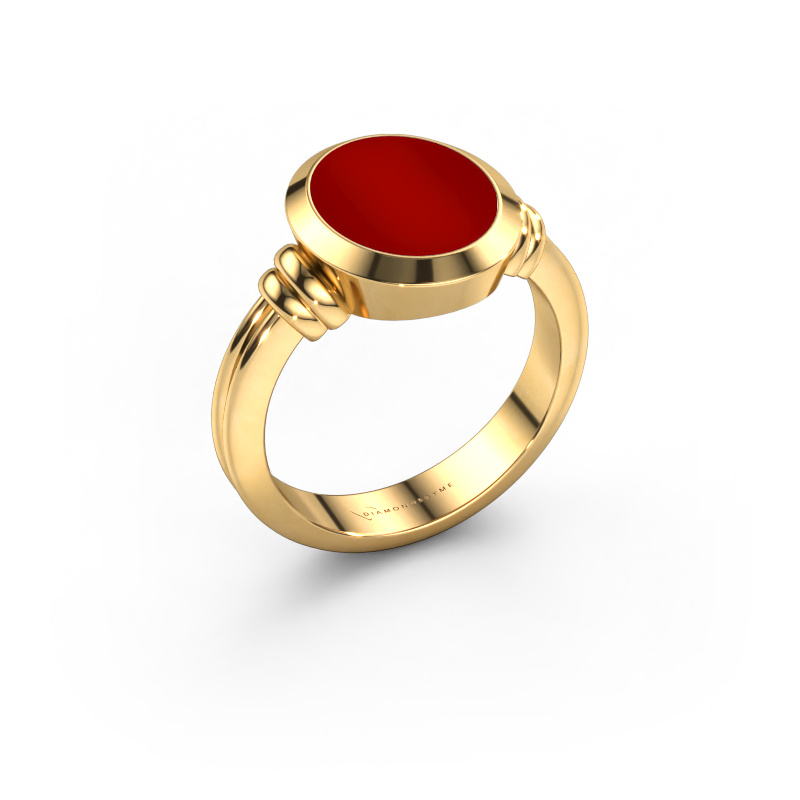 Image of Signet ring Jake 2 585 gold Carnelian 12x10 mm