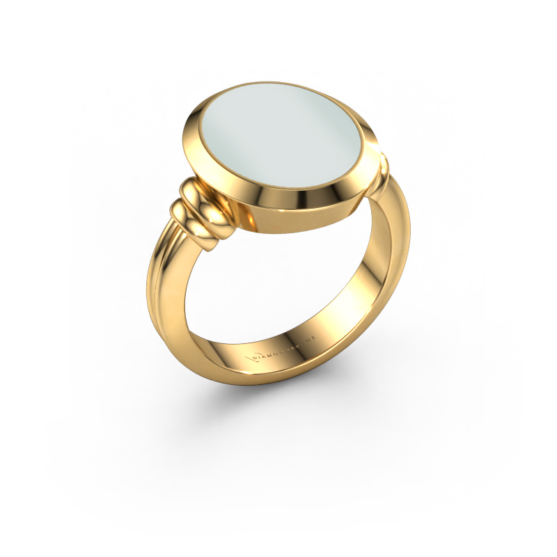 Image of Signet ring Jake 3 585 gold Green sardonyx 15x12 mm