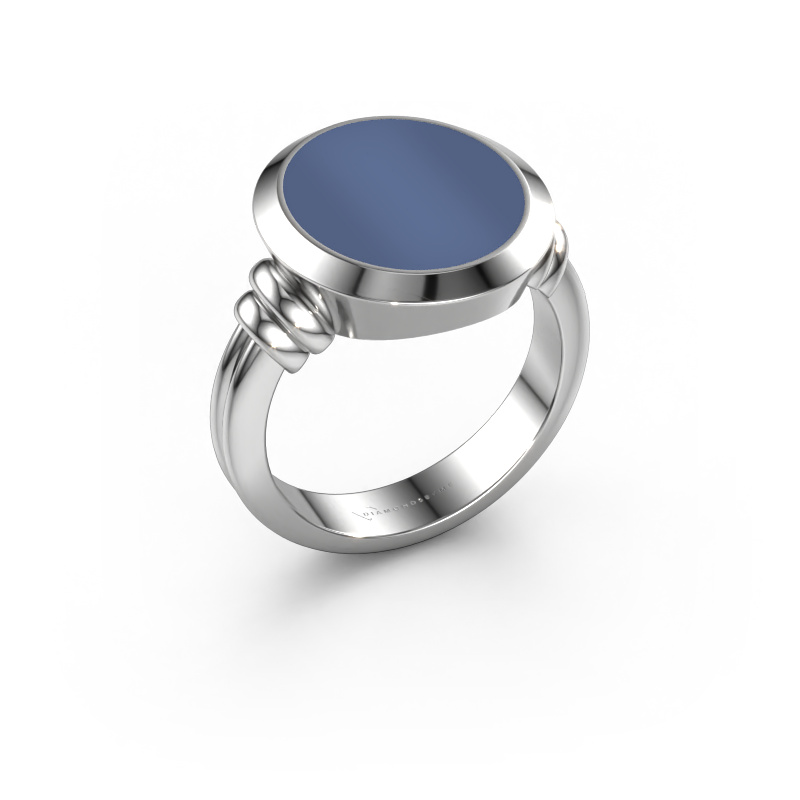 Image of Signet ring Jake 4 950 platinum Blue sardonyx 15x13 mm