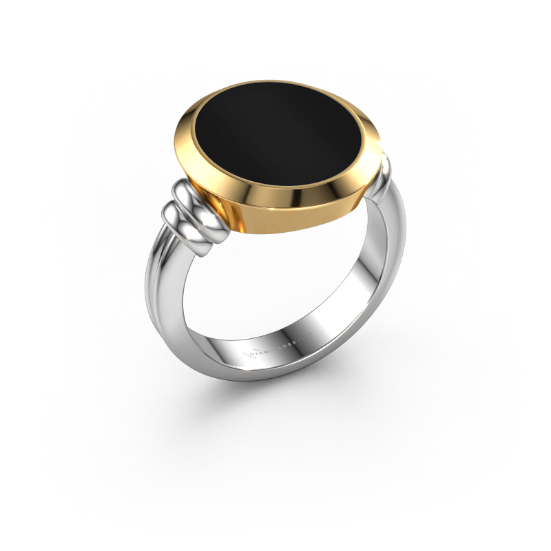 Afbeelding van Zegelring Jake 4 585 witgoud Onyx 15x13 mm