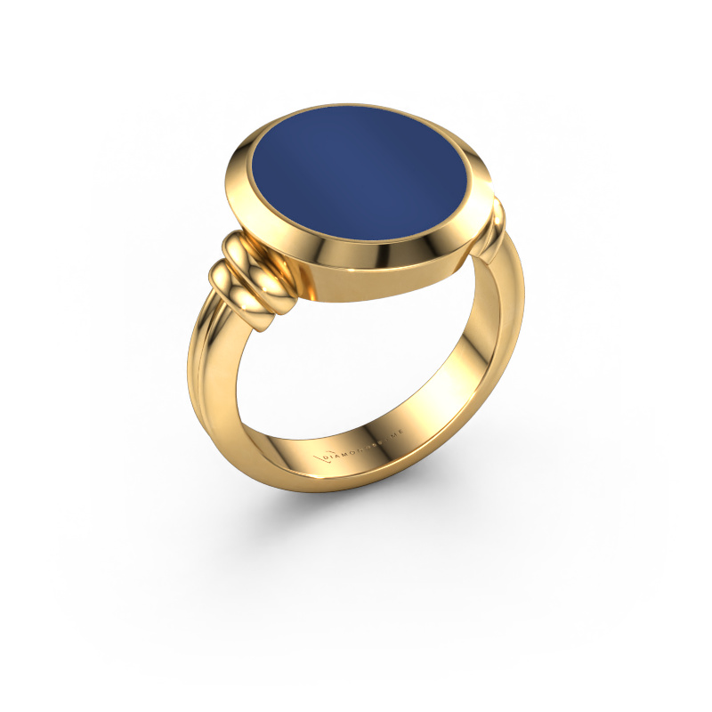 Image of Signet ring Jake 4 585 gold Lapis 15x13 mm
