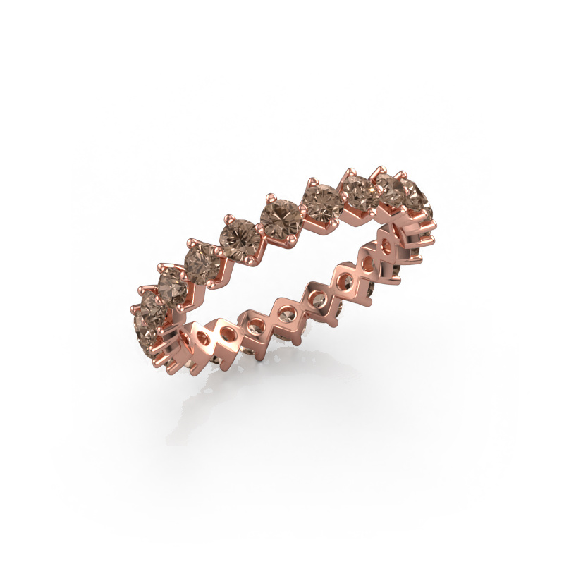 Bild von Vorsteckring Janie 2.7mm 585 Roségold Braun Diamant 1.76 crt