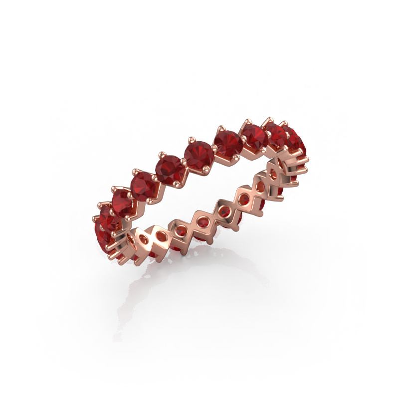 Image of Stackable ring Janie 2.7mm 585 rose gold Ruby 2.7 mm