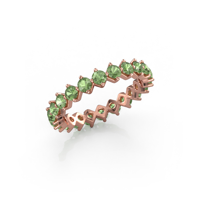 Bild von Vorsteckring Janie 2.7mm 585 Roségold Turmalin grün 2.7 mm