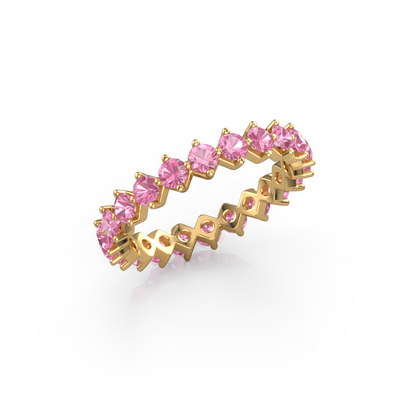 Image de Bague superposable Janie 2.7mm 585 or jaune Saphir rose 2.7 mm