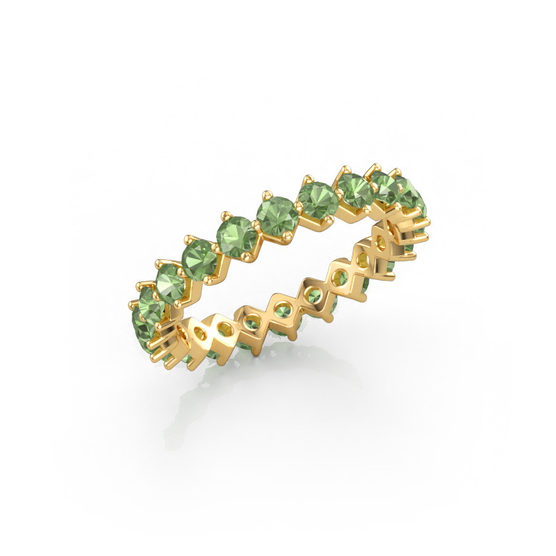 Bild von Vorsteckring Janie 2.7mm 585 Gold Turmalin grün 2.7 mm