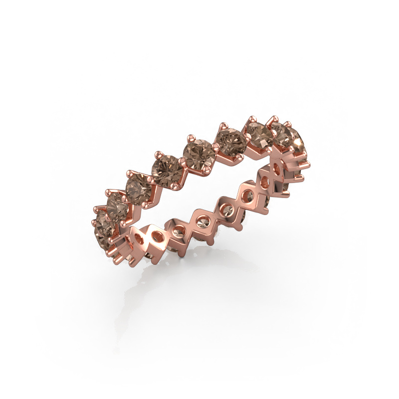 Bild von Vorsteckring Janie 3.0mm 585 Roségold Braun Diamant 2.00 crt