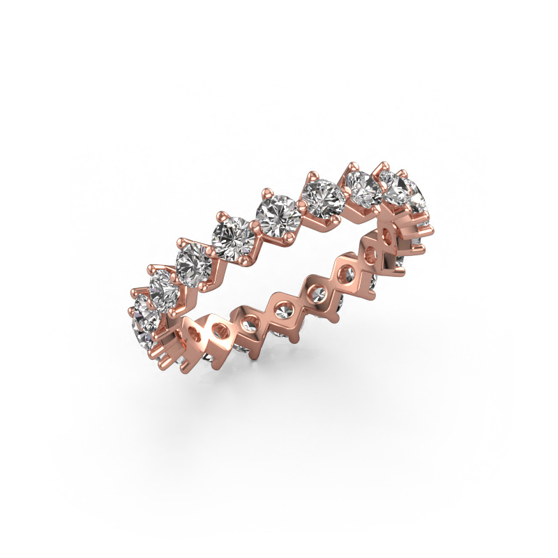 Image of Stackable ring Janie 3.0mm 585 rose gold Lab grown diamond 2.00 crt