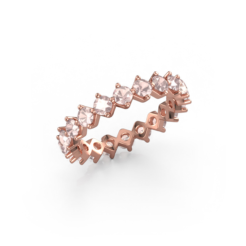Image of Stackable ring Janie 3.0mm 585 rose gold Morganite champagne 3 mm