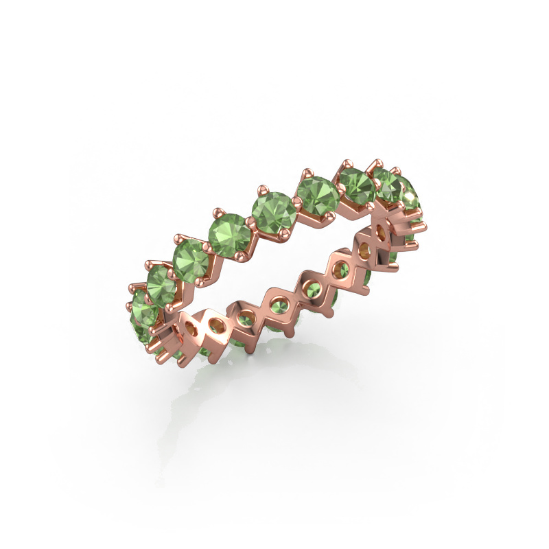 Image de Bague superposable Janie 3.0mm 585 or rose Vert tourmaline 3 mm