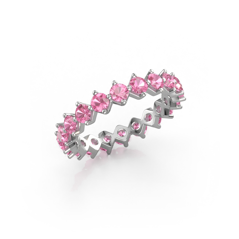 Bild von Vorsteckring Janie 3.0mm 585 Weißgold Pink Saphir 3 mm