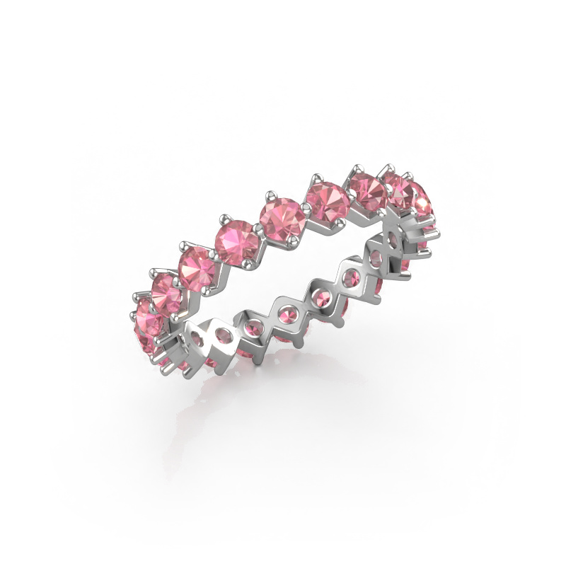 Bild von Vorsteckring Janie 3.0mm 585 Weißgold Turmalin rosa 3 mm