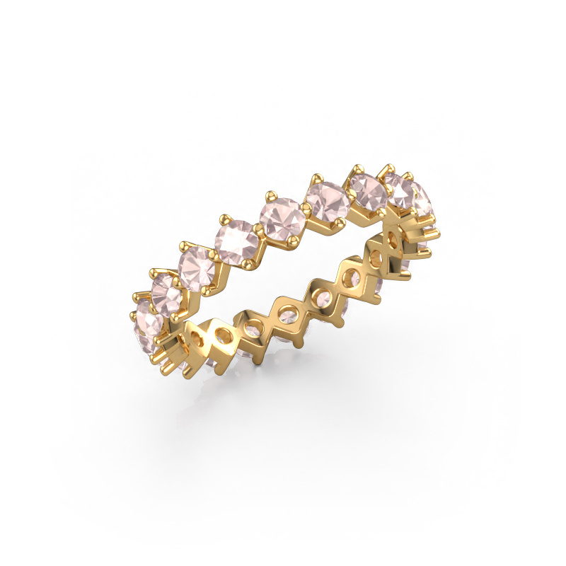 Image of Stackable ring Janie 3.0mm 585 gold Morganite champagne 3 mm