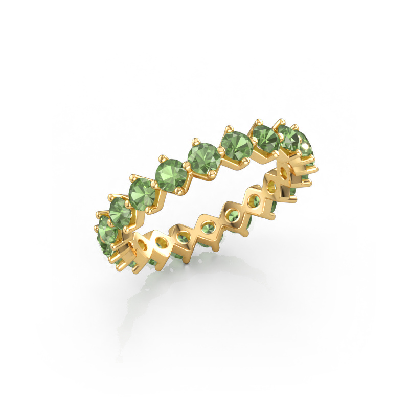 Bild von Vorsteckring Janie 3.0mm 585 Gold Turmalin grün 3 mm