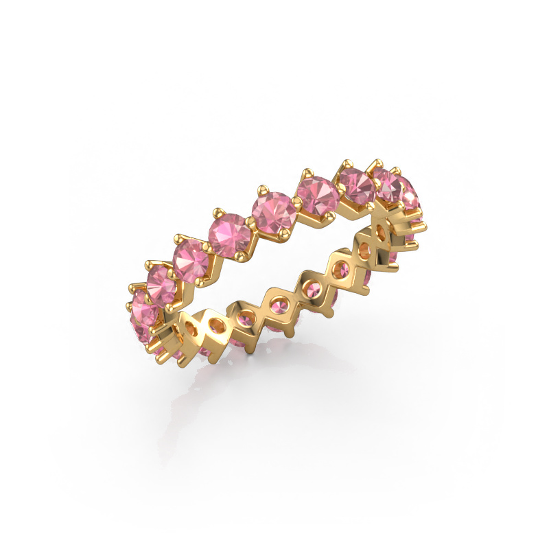 Bild von Vorsteckring Janie 3.0mm 585 Gold Turmalin rosa 3 mm