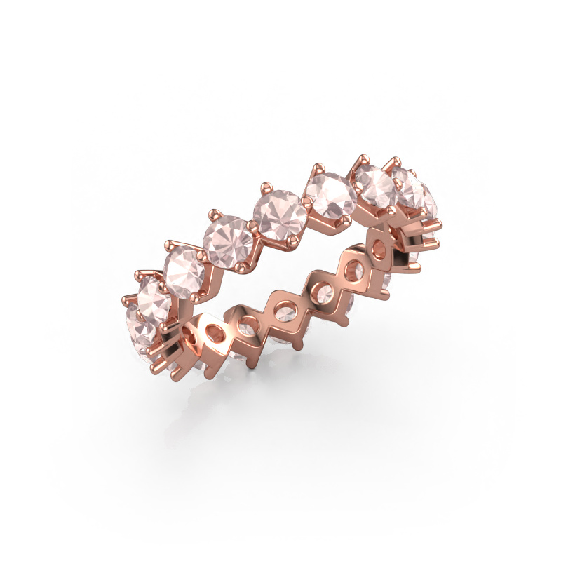 Image of Stackable ring Janie 3.4mm 585 rose gold Morganite champagne 3.4 mm
