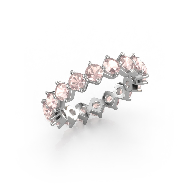 Image of Stackable ring Janie 3.4mm 585 white gold Morganite champagne 3.4 mm