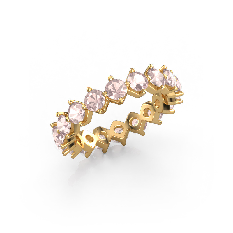 Image of Stackable ring Janie 3.4mm 585 gold Morganite champagne 3.4 mm